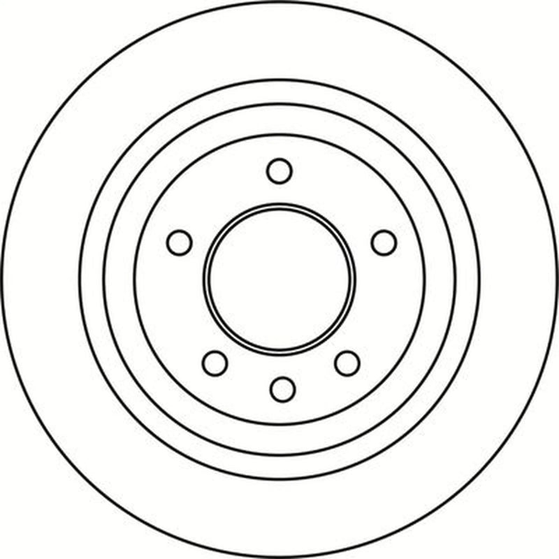 Abtex 2 x Solid Rear Brake Discs BD2007S