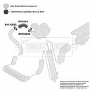 Borg & Beck Intercooler Turbo Charge Air Hose BTH1194