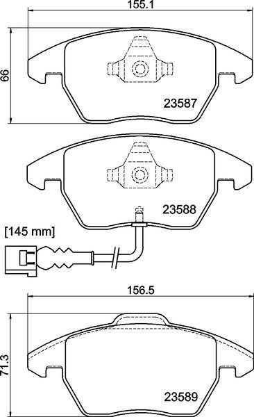 MINTEX MDK0251 Disc Brake Kit Front Fits Audi A3 Seat Altea Altea XL Skoda VW MINTEX - Town Parts