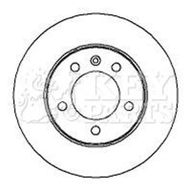 Key Parts 2 x Solid Rear Brake Discs KBD4296