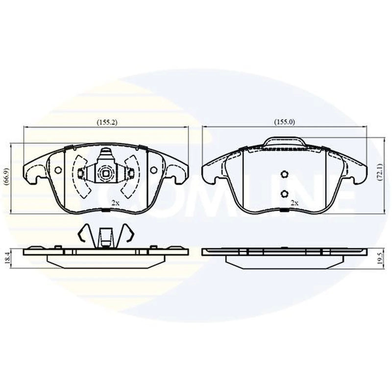 Comline Front Brake Pad Set CBP03002