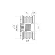 Valeo Alternator Overrunning Freewheel Clutch 588452