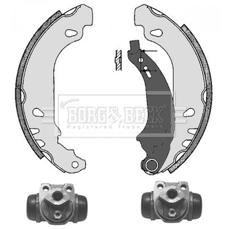 Borg & Beck Brake Shoe Set Axle Kit BBS1043K