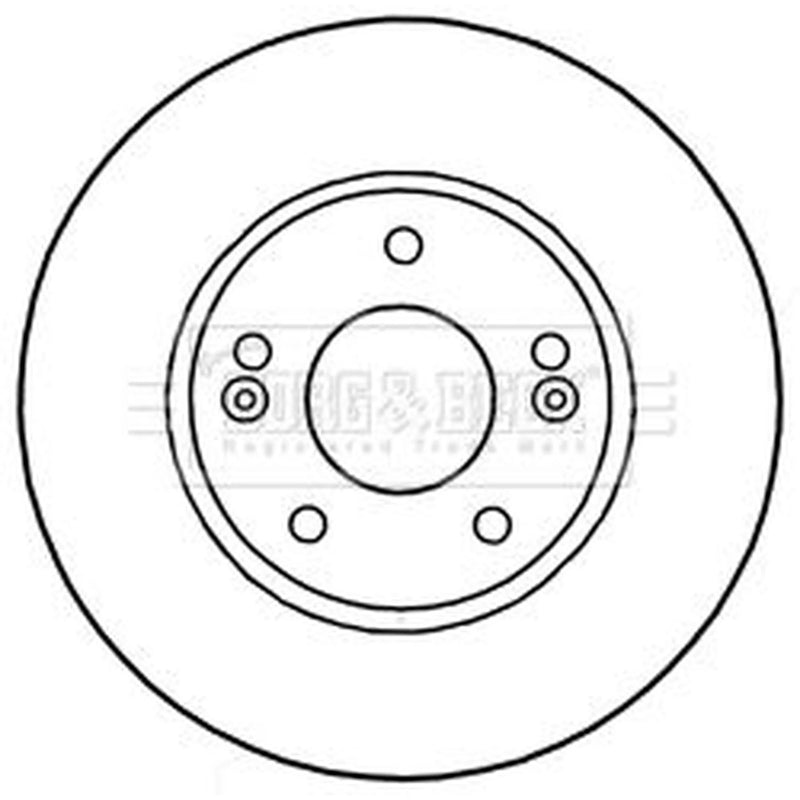Borg & Beck 2 x Vented Front Brake Discs BBD5313