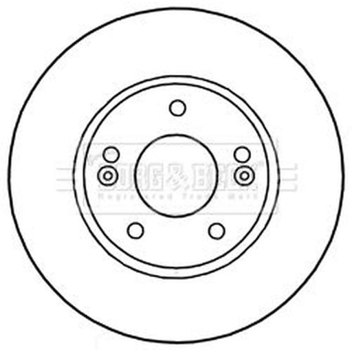 Borg & Beck 2 x Vented Front Brake Discs BBD5313