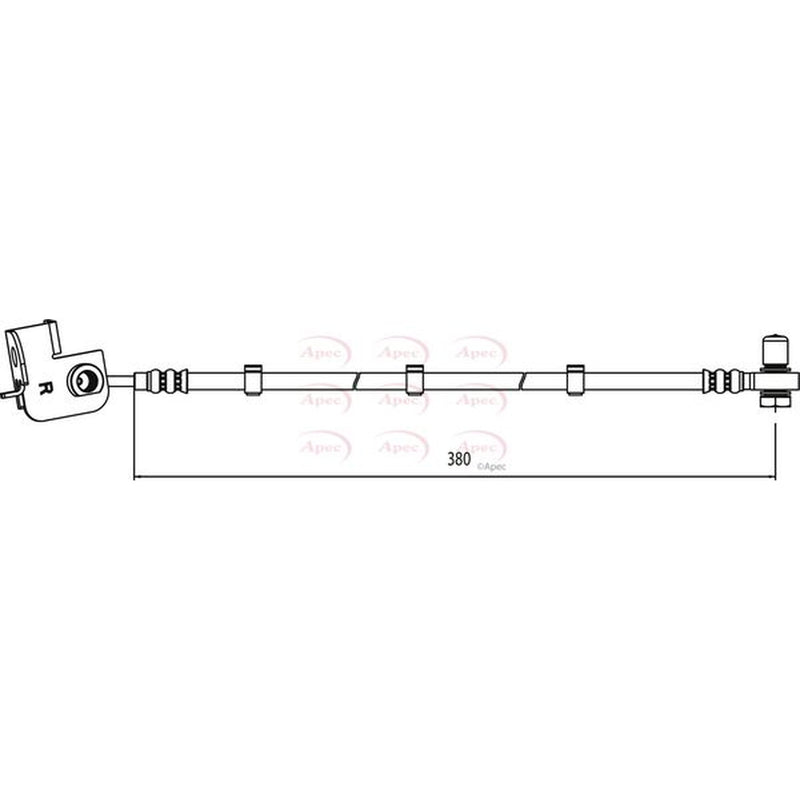 Apec Brake Hydraulic Hose Line Front Right HOS4013