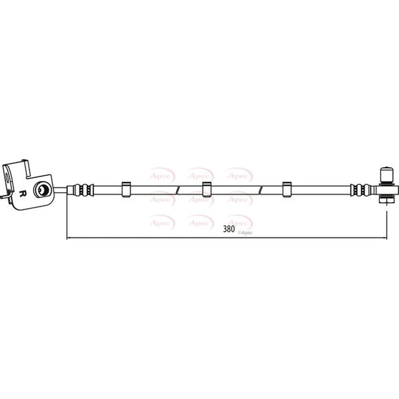 Apec Brake Hydraulic Hose Line Front Right HOS4013