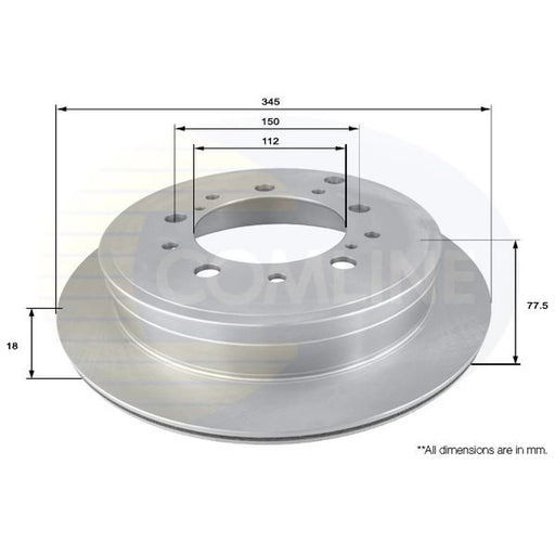 Comline 2 x Rear Brake Discs ADC2502V