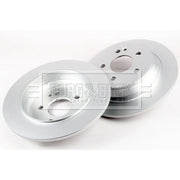 Borg & Beck 2 x Solid Rear Brake Discs BBD4489