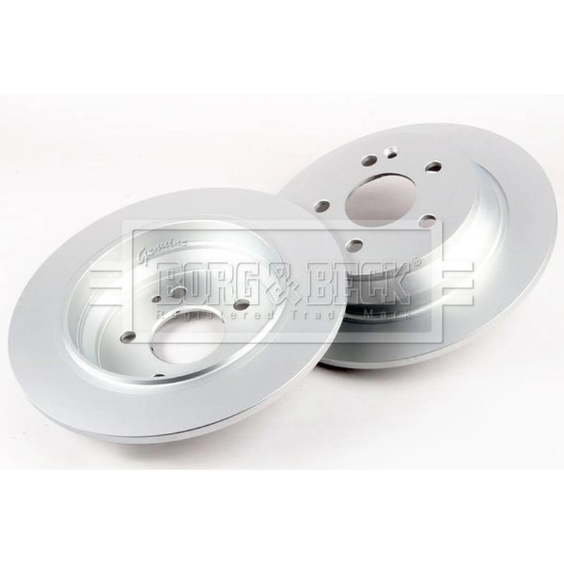 Borg & Beck 2 x Solid Rear Brake Discs BBD4489