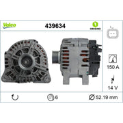 Valeo Car Alternator 12V 439634