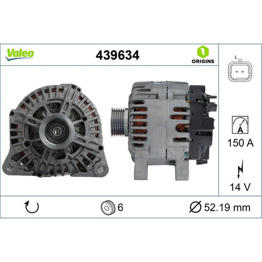 Valeo Car Alternator 12V 439634