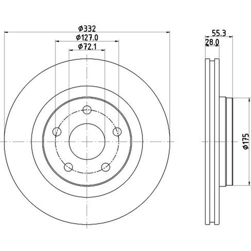 Mintex 2 x Front Brake Discs MDC2720