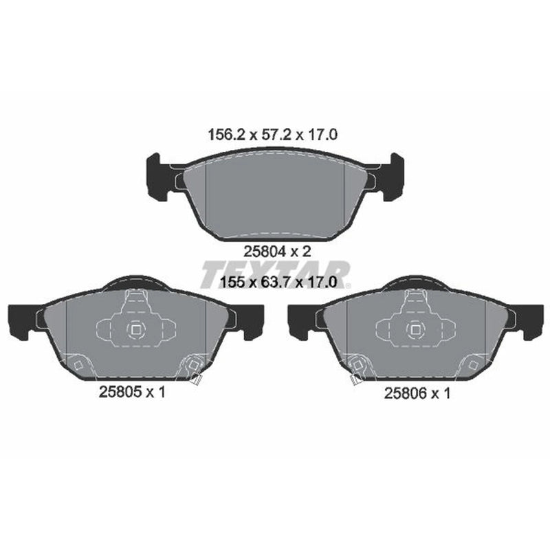 Textar Front Brake Pad Set 2580401