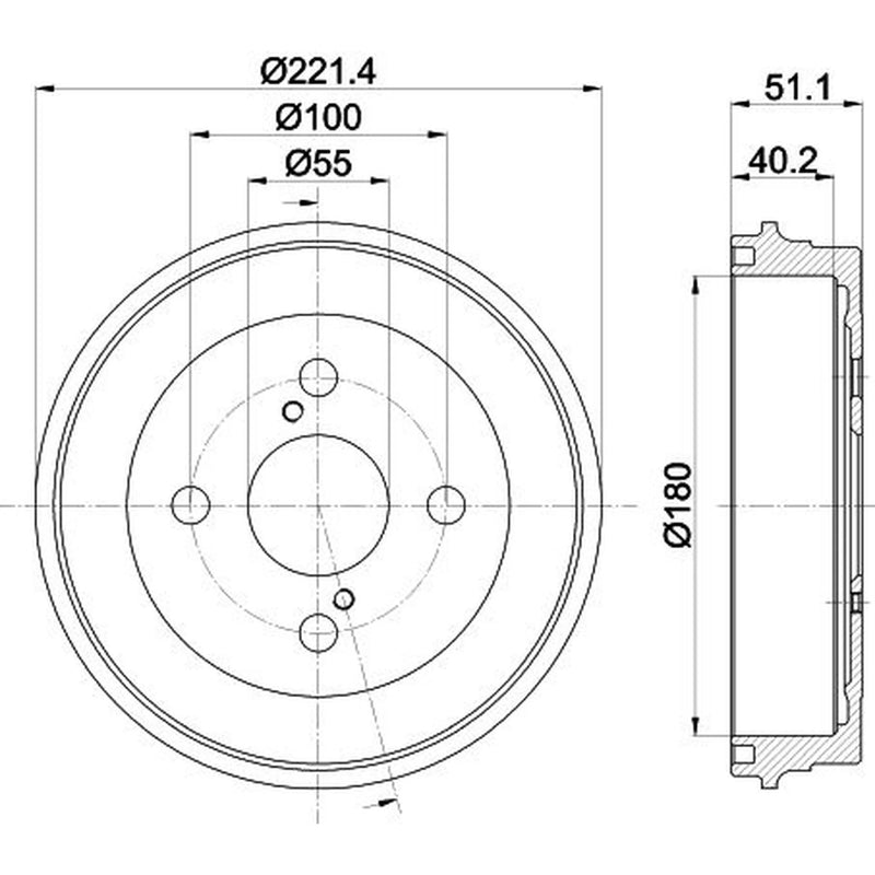 Mintex Brake Drum Assembly Rear MBD393