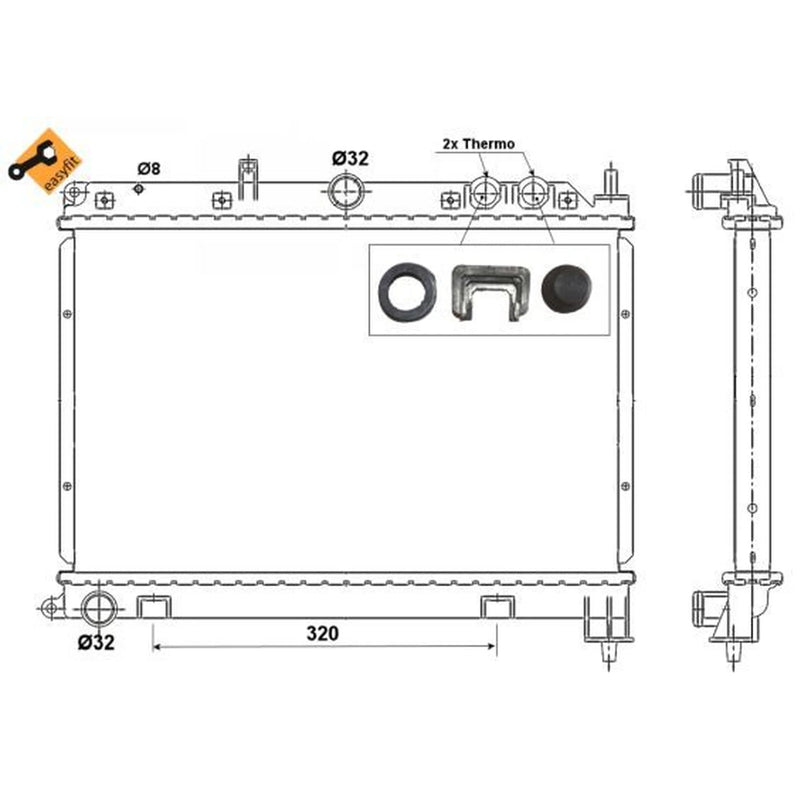 NRF Engine Radiator 55426