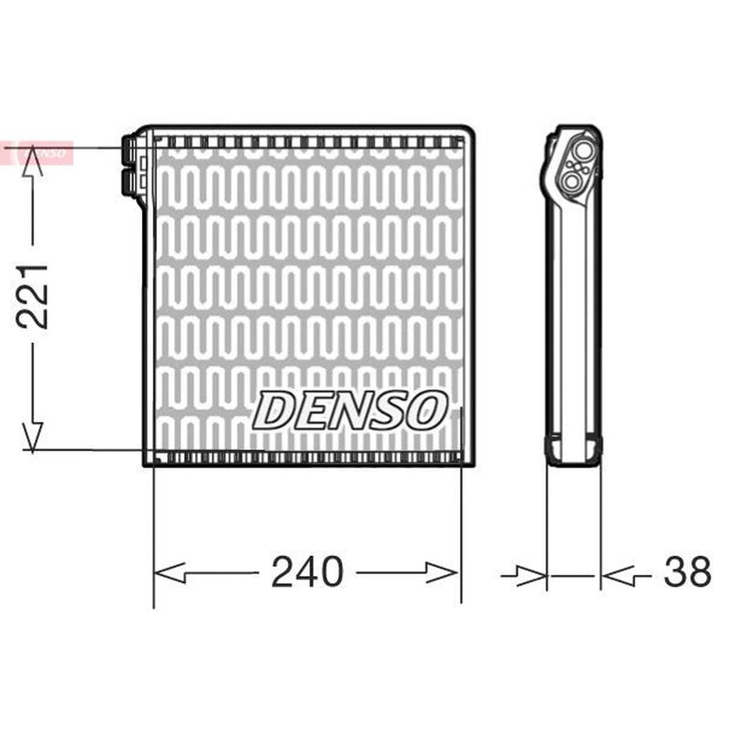 Denso Air Conditioning Evaporator DEV09102