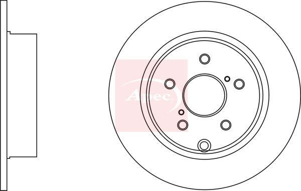 Apec 2 x Brake Disc Set Solid