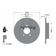 Textar 2 x Solid Rear Brake Discs 92130600