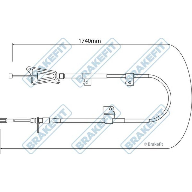 Apec Handbrake Cable Right Rear BBC3320