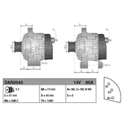 Denso Car Alternator 12V DAN2043