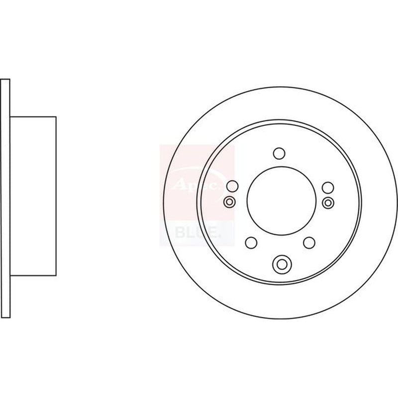 Apec 2 x Solid Rear Brake Discs SDK6630