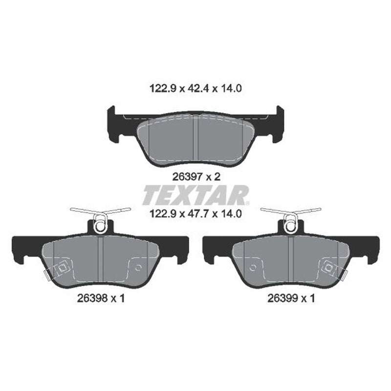 Textar Rear Brake Pad Set 2639701