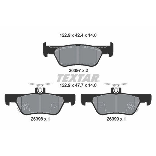 Textar Rear Brake Pad Set 2639701