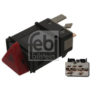 Febi Hazard Warning Light Switch Dashboard 7 Connectors Plastic 44393