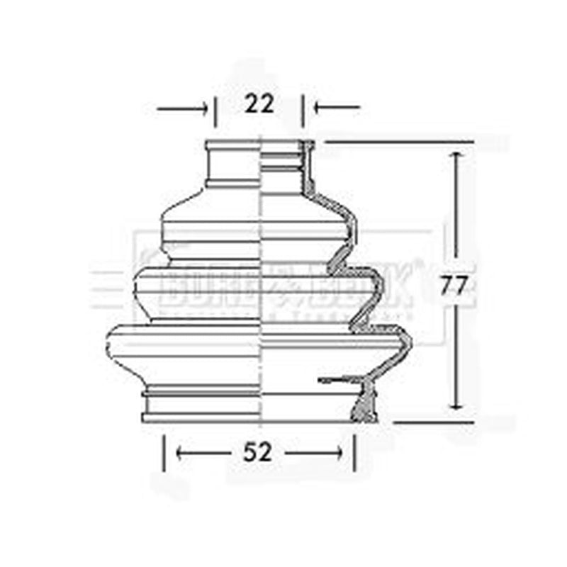 Borg & Beck Drive Shaft Bellow Kit Rear Left BCB2310