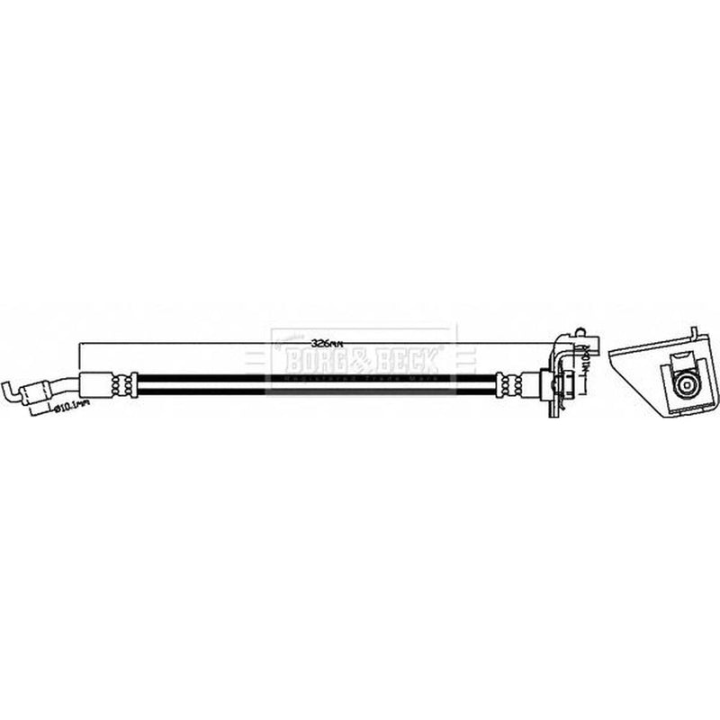 Borg & Beck Brake Hydraulic Hose Line Rear Right BBH8585