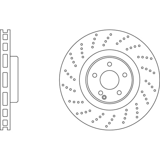 Apec Brake Disc Front Fits Mercedes Cl Class Cls E Sl Slk Apec  - Town Parts