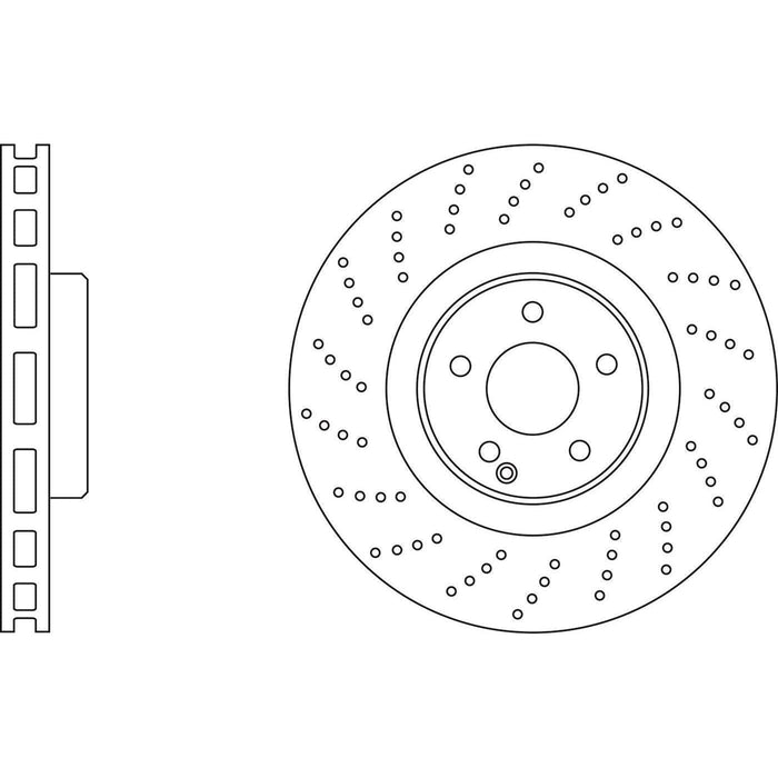 Apec Brake Disc Front Fits Mercedes Cl Class Cls E Sl Slk Apec  - Town Parts