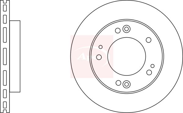 Apec 2 x Brake Disc Set Vented