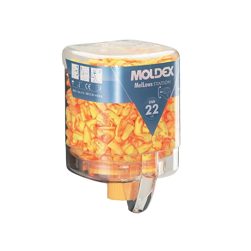 Moldex Disposable Foam Earplugs MelLows® Station SNR 22 dB (250 Pairs) - 762501