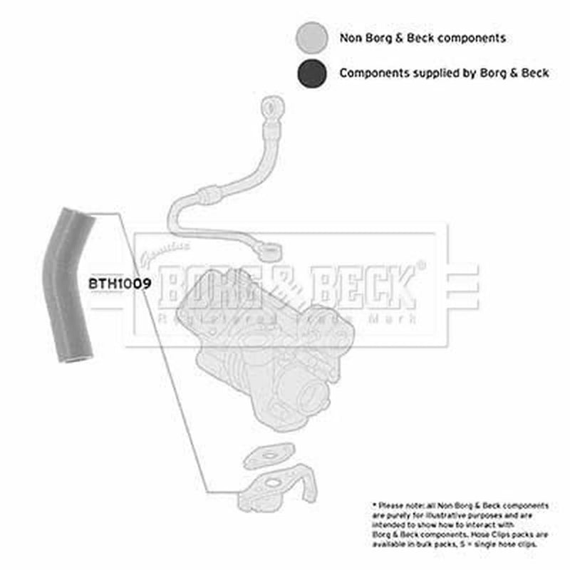 Borg & Beck Intercooler Turbo Charge Air Hose BTH1009