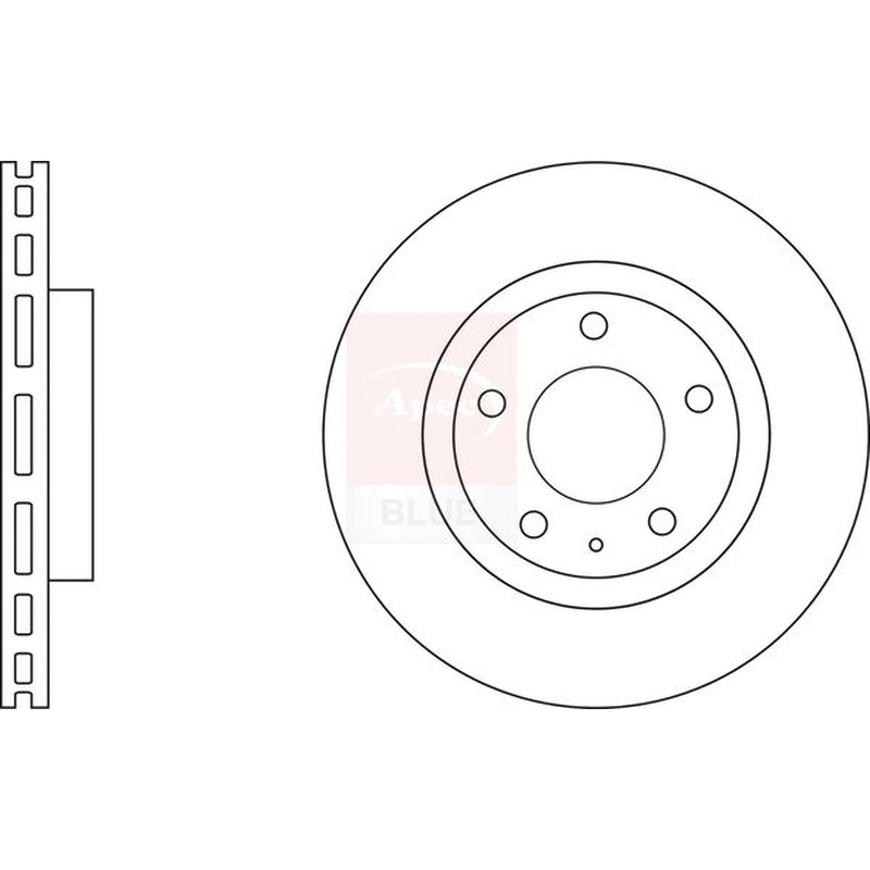 Apec 2 x Vented Front Brake Discs SDK6791