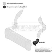 Borg & Beck Intercooler Turbo Charge Air Hose BTH1451