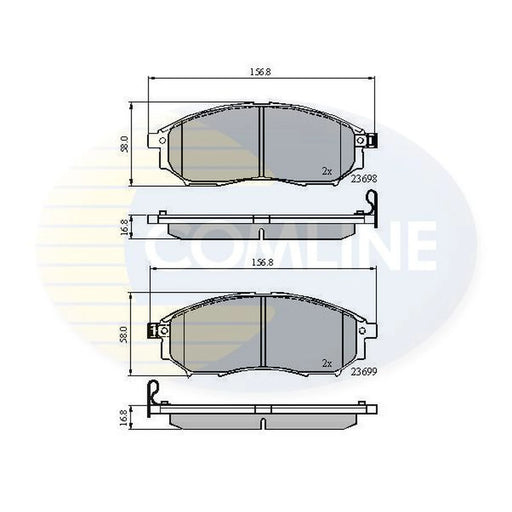 Comline 4 x Front Brake Pad Set CBP31524