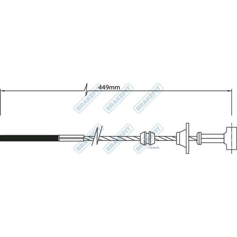 Apec Handbrake Cable Front BBC3460