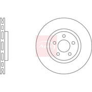 Apec 2 x Vented Front Brake Discs DSK2096