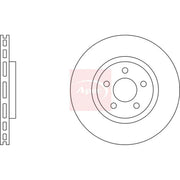 Apec 2 x Vented Front Brake Discs DSK2096