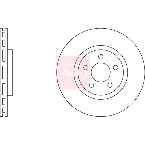 Apec 2 x Vented Front Brake Discs DSK2096