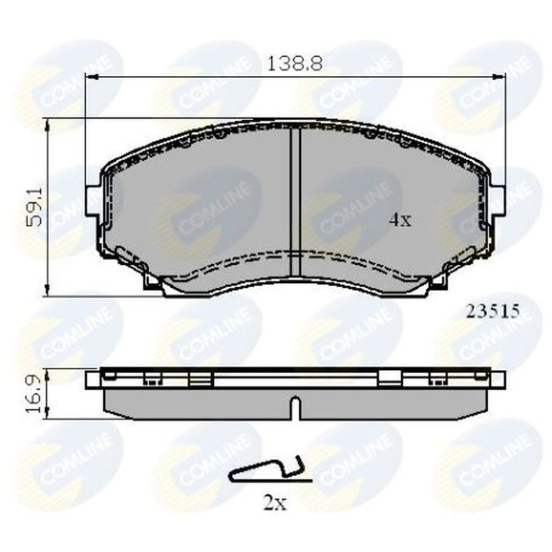 Comline 4 x Front Brake Pad Set CBP31732