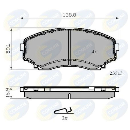 Comline 4 x Front Brake Pad Set CBP31732