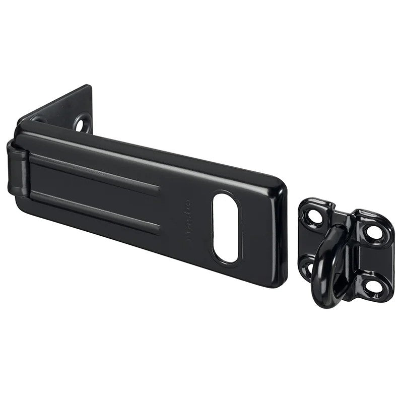 Master Lock Wrought Steel Hasp Matt Black 115mm - 704EURDBLK