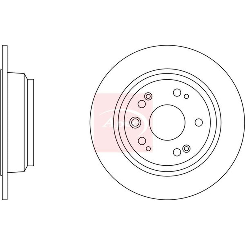 Apec 2 x Solid Rear Brake Discs DSK2494