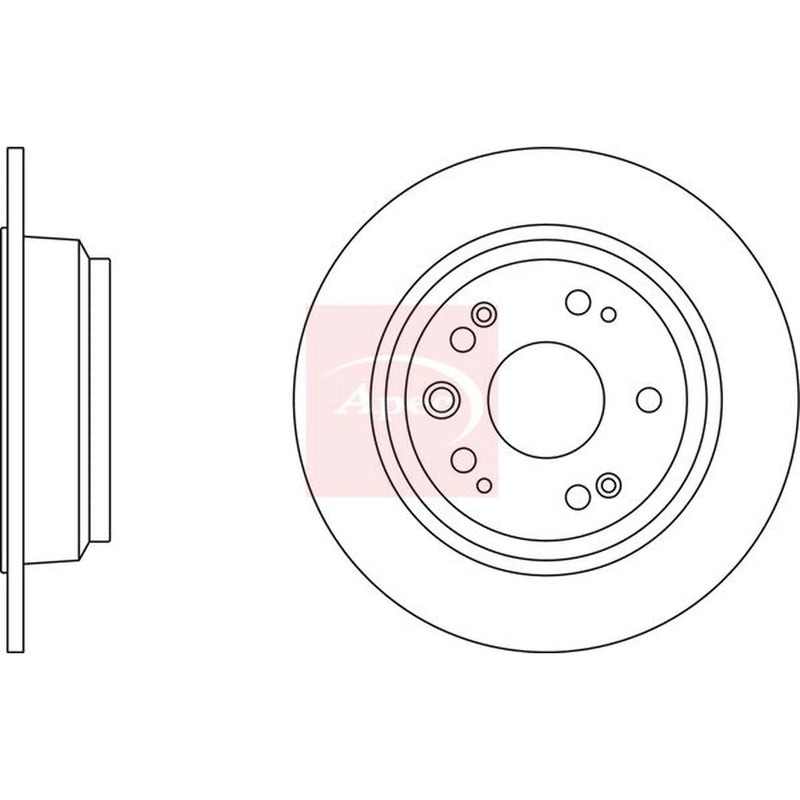 Apec 2 x Solid Rear Brake Discs DSK2494
