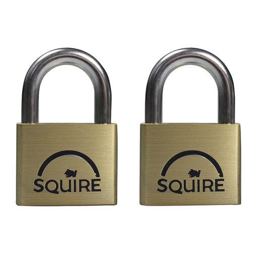 Squire LN5T Lion Brass Padlocks 5-Pin 50mm Twin Pack - LN5T  2 X LN5KA