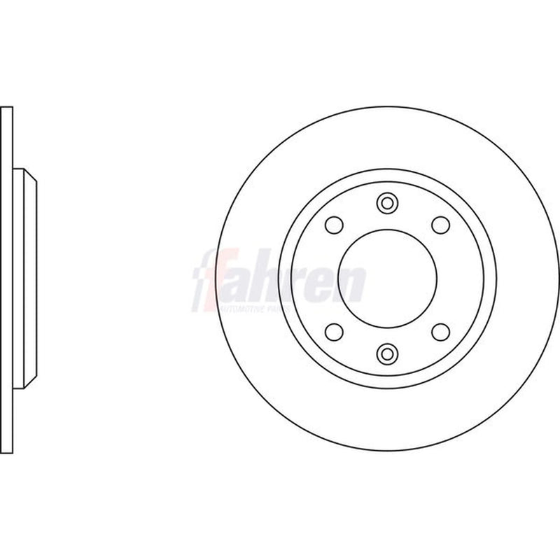 Fahren 2 x Solid Rear Brake Discs FBD6003
